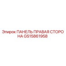 GS15861958 ПАНЕЛЬ ПРАВАЯ СТОРОНА Эпирок
