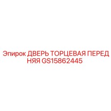 GS15862445 ДВЕРЬ ТОРЦЕВАЯ ПЕРЕДНЯЯ Epiroc