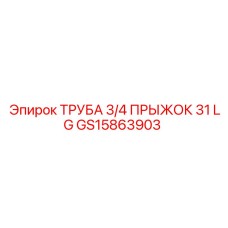 GS15863903 ТРУБА 3/4 ПРЫЖОК 31 LG Epiroc