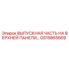 GS15865669 ВЫПУСКНАЯ ЧАСТЬ НА ВЕРХНЕЙ ПАНЕЛИ Epiroc