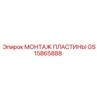 GS15865888 МОНТАЖ ПЛАСТИНЫ Epiroc