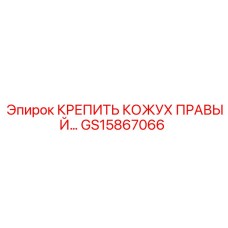 GS15867066 КРЕПИТЬ КОЖУХ ПРАВЫЙ Epiroc