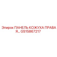 GS15867217 ПАНЕЛЬ КОЖУХА ПРАВАЯ Epiroc