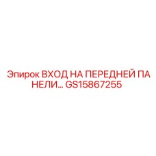 GS15867255 ВХОД НА ПЕРЕДНЕЙ ПАНЕЛИ Epiroc