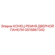 GS15867342 КОНЕЦ РЕМНЯ ДВЕРНОЙ ПАНЕЛИ Epiroc
