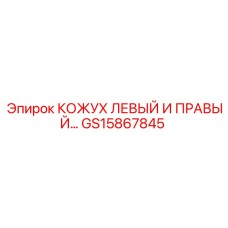 GS15867845 КОЖУХ ЛЕВЫЙ И ПРАВЫЙ Epiroc