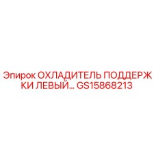 GS15868213 ОХЛАДИТЕЛЬ ПОДДЕРЖКИ ЛЕВЫЙ Epiroc