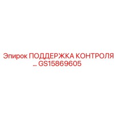 GS15869605 ПОДДЕРЖКА КОНТРОЛЯ Epiroc