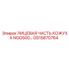 GS15870764 ЛИЦЕВАЯ ЧАСТЬ КОЖУХА NGG500 Epiroc