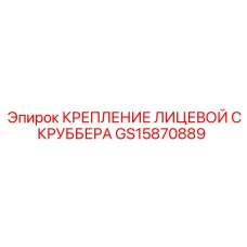 GS15870889 КРЕПЛЕНИЕ ЛИЦЕВОЙ СКРУББЕРА Эпирок