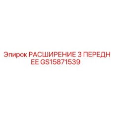 GS15871539 РАСШИРЕНИЕ 3 ПЕРЕДНЕЕ Epiroc