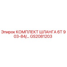 GS2081203 КОМПЛЕКТ ШЛАНГА 6T 903-84/… Epiroc