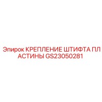GS23050281 КРЕПЛЕНИЕ ШТИФТА ПЛАСТИНЫ Epiroc