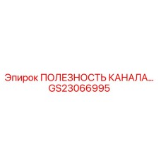 Фотография детали GS23066995 ПОЛЕЗНОСТЬ КАНАЛА производителя Epiroc