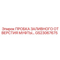 GS23067675 ПРОБКА ЗАЛИВНОГО ОТВЕРСТИЯ МУФТЫ… Epiroc