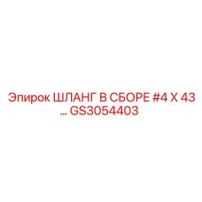 GS3054403 ШЛАНГ В СБОРЕ #4 X 43 Epiroc