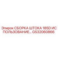 GS32060866 СБОРКА ШТОКА 185D ИСПОЛЬЗОВАНИЕ Epiroc