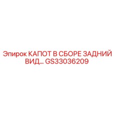 GS33036209 КАПОТ В СБОРЕ ЗАДНИЙ ВИД Epiroc