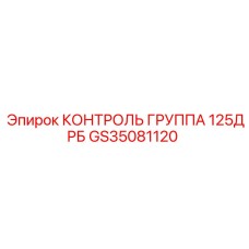 GS35081120 КОНТРОЛЬ ГРУППА 125ДРБ Epiroc