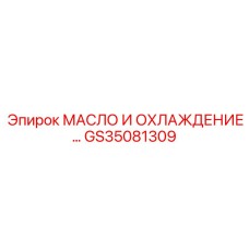 GS35081309 МАСЛО И ОХЛАЖДЕНИЕ Epiroc