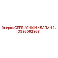 GS36062368 СЕРВИСНЫЙ КЛАПАН 1 Epiroc