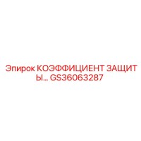 GS36063287 КОЭФФИЦИЕНТ ЗАЩИТЫ… Epiroc