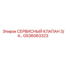 GS36063323 СЕРВИСНЫЙ КЛАПАН 3/4 Epiroc