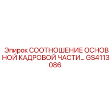 GS4113086 СООТНОШЕНИЕ ОСНОВНОЙ КАДРОВОЙ ЧАСТИ Epiroc