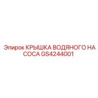 GS4244001 КРЫШКА ВОДЯНОГО НАСОСА Epiroc