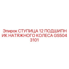 СТУПИЦА 12 ПОДШИПНИК НАТЯЖНОГО КОЛЕСА GS5043101 Epiroc