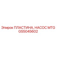 GS5045602 ПЛАСТИНА, НАСОС MTG Epiroc