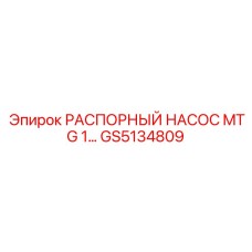 GS5134809 РАСПОРНЫЙ НАСОС MTG 1 Epiroc