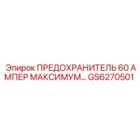 GS6270501 ПРЕДОХРАНИТЕЛЬ 60 АМПЕР Epiroc