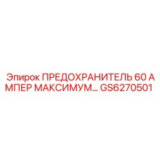 GS6270501 ПРЕДОХРАНИТЕЛЬ 60 АМПЕР Epiroc
