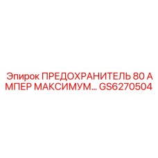 GS6270504 ПРЕДОХРАНИТЕЛЬ 80 АМПЕР Epiroc