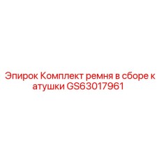 GS63017961 Комплект ремня в сборе катушки Epiroc