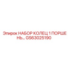 GS63025190 НАБОР КОЛЕЦ 1 ПОРШЕНЬ… Epiroc