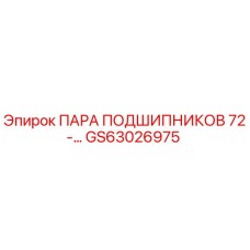 GS63026975 ПАРА ПОДШИПНИКОВ 72-... Epiroc