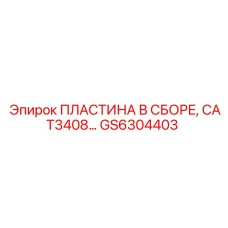 GS6304403 ПЛАСТИНА В СБОРЕ CAT3408 Epiroc