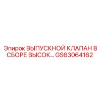 GS63064162 ВЫПУСКНОЙ КЛАПАН В СБОРЕ ВЫСОК… Epiroc