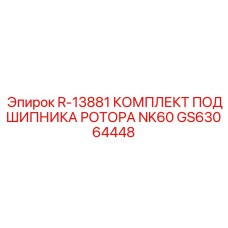 GS63064448 R-13881 КОМПЛЕКТ ПОДШИПНИКА РОТОРА NK60 Epiroc
