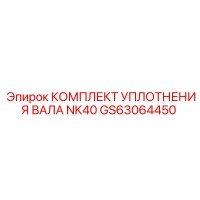 GS63064450 КОМПЛЕКТ УПЛОТНЕНИЯ ВАЛА NK40 (Epiroc)