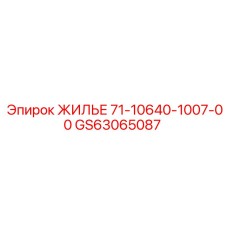 GS63065087 ЖИЛЬЕ 71-10640-1007-00 Epiroc