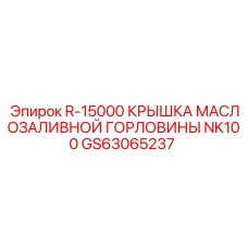 GS63065237 R-15000 КРЫШКА МАСЛОЗАЛИВНОЙ ГОРЛОВИНЫ NK100 Epiroc