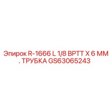 GS63065243 R-1666 L 1/8 BPTT X 6 ММ ТРУБКА Epiroc