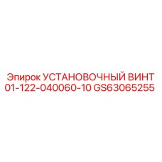 GS63065255 УСТАНОВОЧНЫЙ ВИНТ 01-122-040060-10 Epiroc
