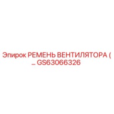 Фото оригинального ремня вентилятора GS63066326 от Epiroc