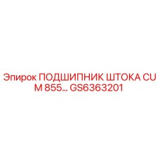 GS6363201 ПОДШИПНИК ШТОКА CUM 855… Epiroc