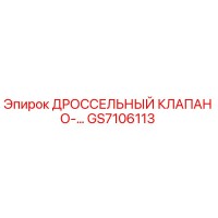 GS7106113 ДРОССЕЛЬНЫЙ КЛАПАН О-… Epiroc