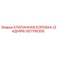 GS7106305 КЛАПАННАЯ КОРОБКА (ЗАДНЯЯ) Epiroc